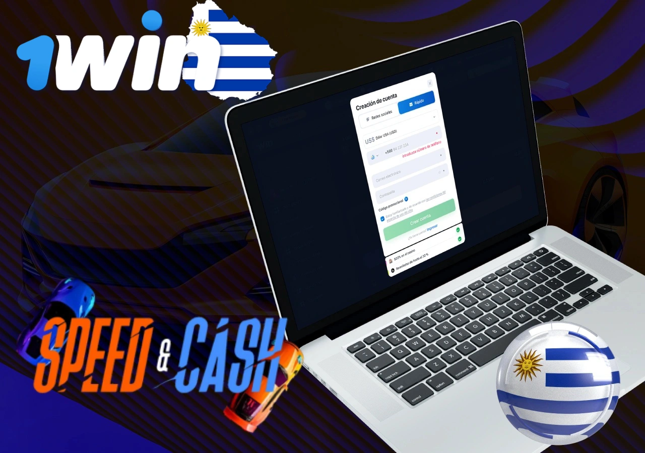 Registre una cuenta para empezar a jugar a Speed-n-Cash.