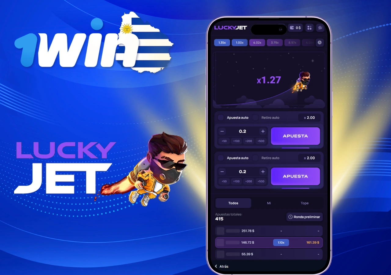 El popular juego Lucky Jet en la aplicación móvil de la casa de apuestas