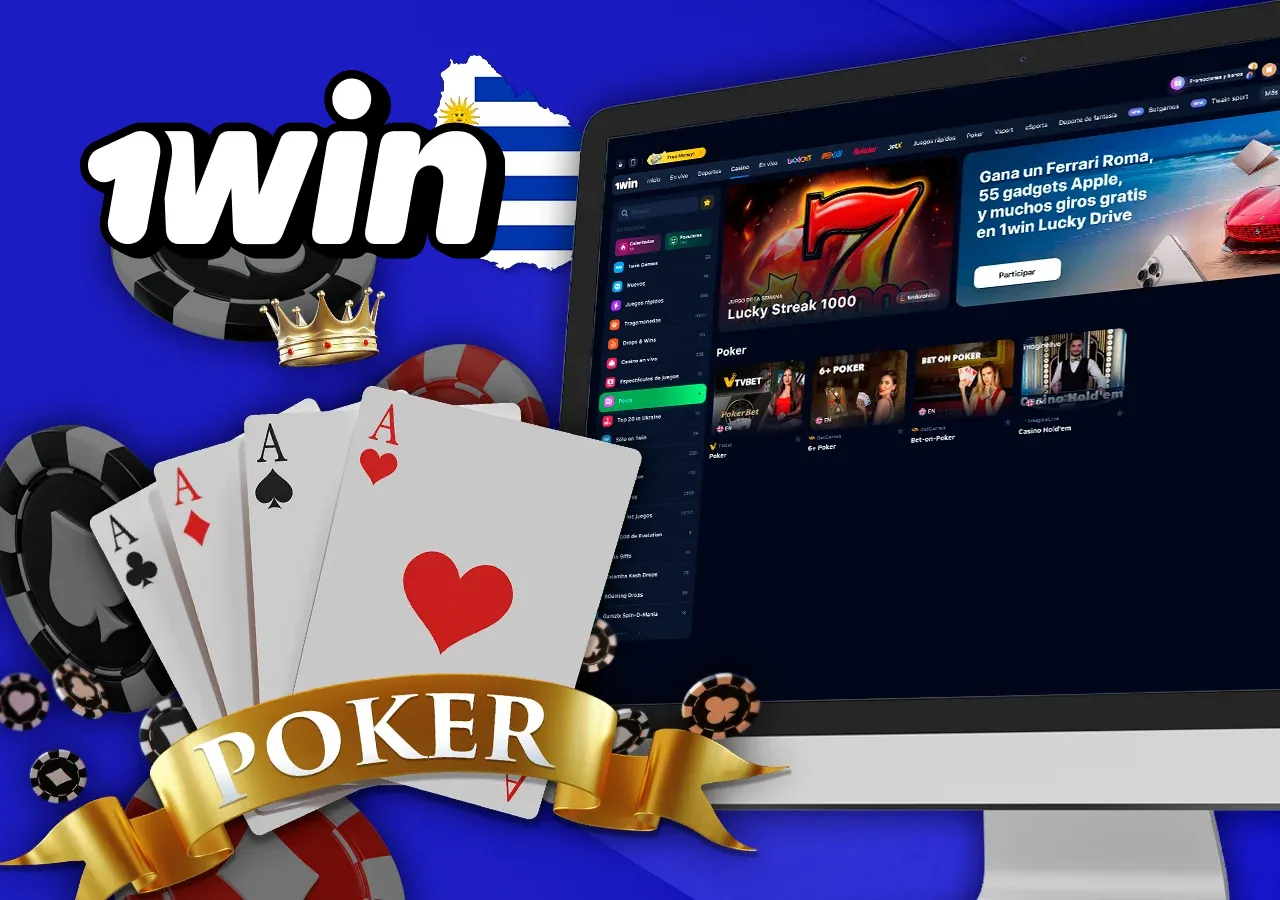 Juega partidas estratégicas de 1Win Poker y compite contra otros jugadores